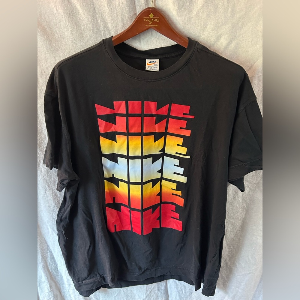 Vintage Nike Sellout White Tag Tshirt Mens Black Tee Size XXL Multicolor